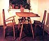 Küchentisch mit Stühlen, Birnbaum Tisch ca. 85&times;85 cm
